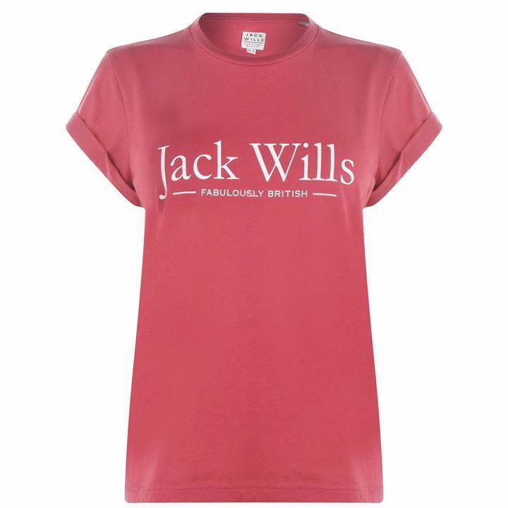 Jack Wills Forstal Heritage T-Shirt - Berry