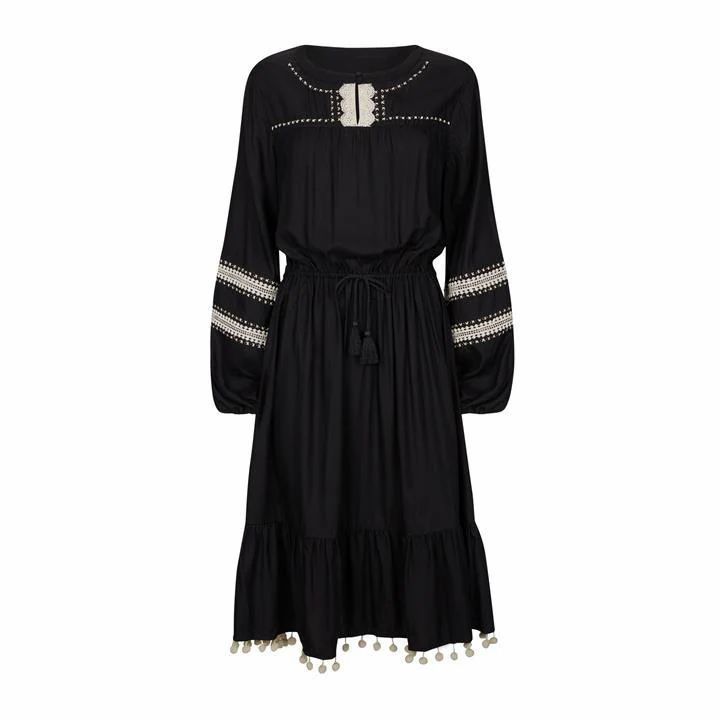 James Lakeland Pompom Dress - Black