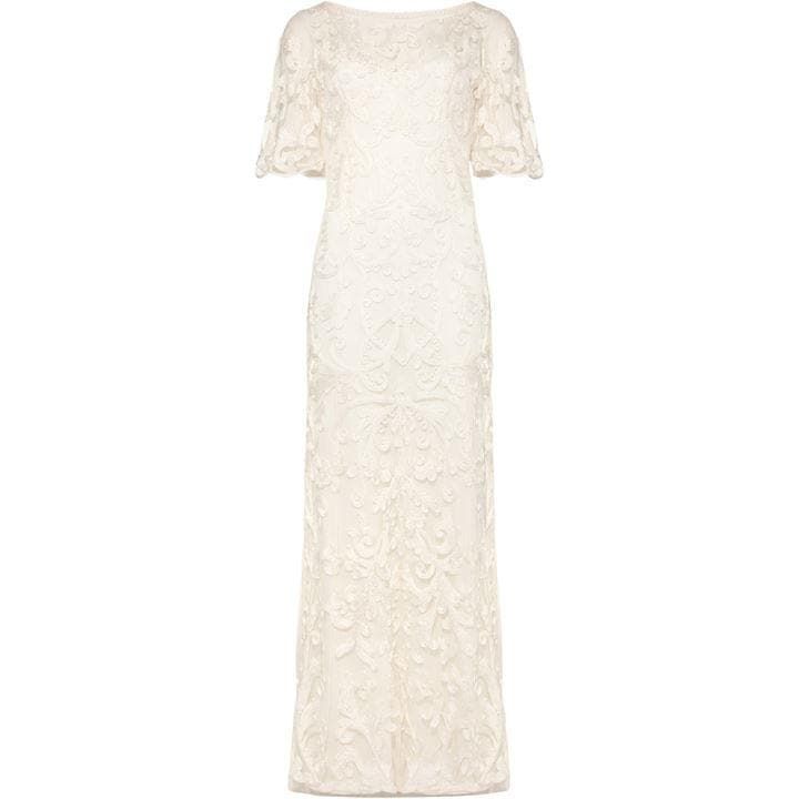 Phase Eight Avianna Tapework Dress - Parchment