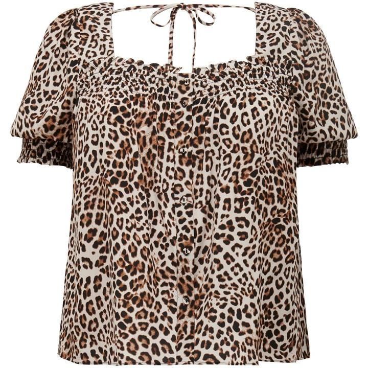 Forever New Mon Curve Square Neck Top - Brown