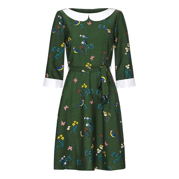 Yumi Nature Print Dress - Green