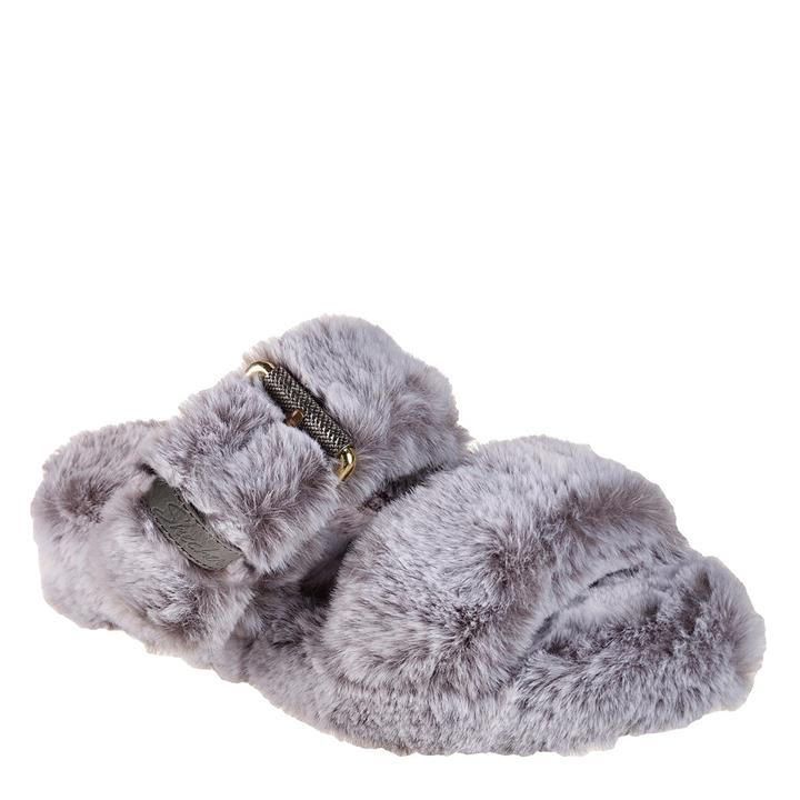 Skechers Cozy Wedge Slippers - Grey
