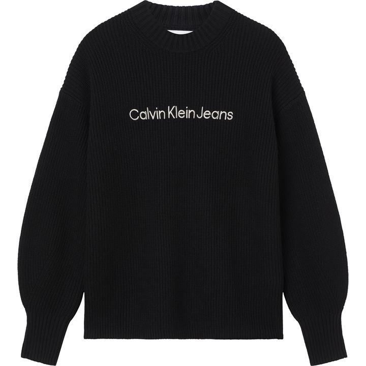 Calvin Klein Jeans Logo Back Knit Jumper - Black
