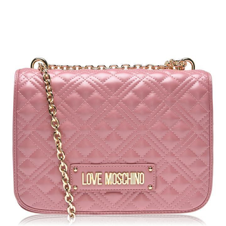 Love Moschino Super Quilted Chain Shoulder Bag - Pink