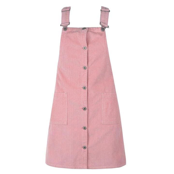 Jack Wills Patsy Corduroy Pinafore Mini Dress - Pink
