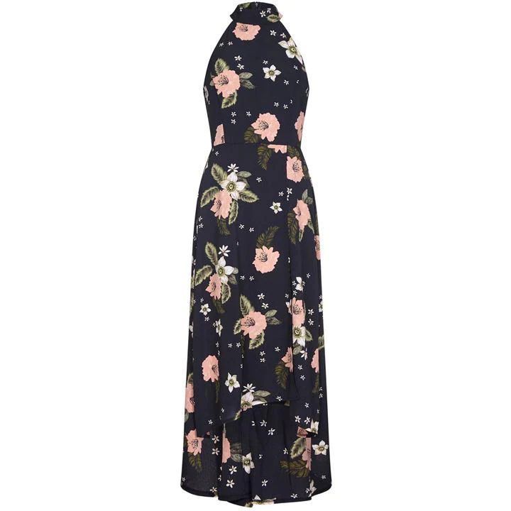 Floral Dipped Hemline Maxi Dress
