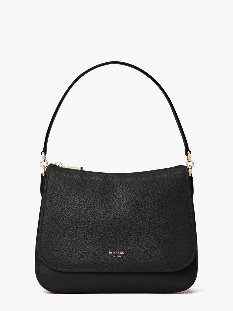 Polly Medium Convertible Flap Shoulder Bag - Black - One Size