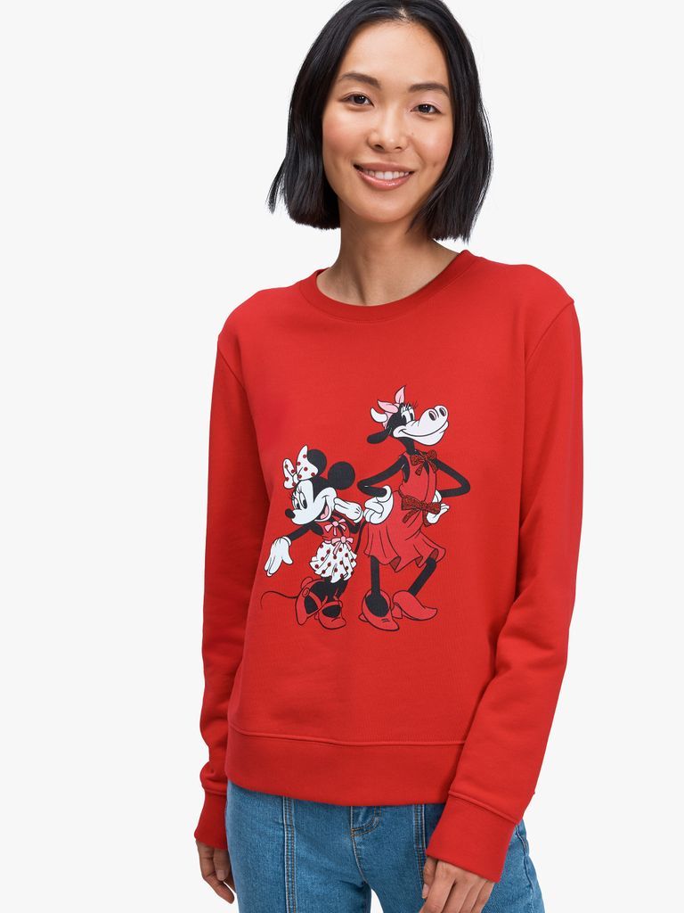 Disney X Kate Spade New York Clarabelle & Friends Sweatshirt - Crimson Gem - Xs (Uk 4-6)
