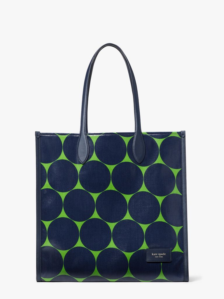 Kate Spade Gotham Joy Dot Canvas Large Tote Bag Bag, Ks Green Multi, One Size