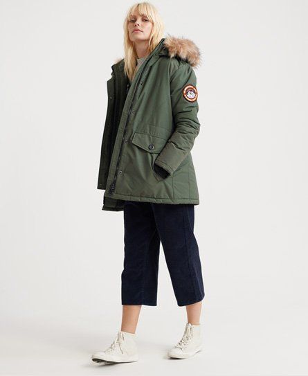 Women's Ashley Everest Parka Jacket Khaki - Size: 10
