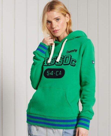 Women's Collegiate Athletic Union Hoodie Green / Drop Kick Green - Size: 8