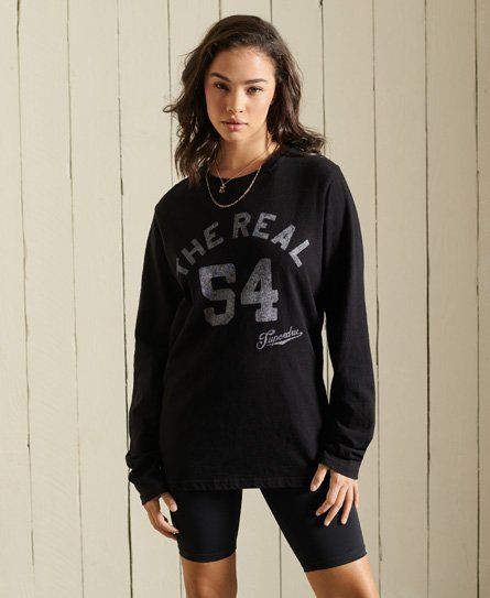 Women's Loose Fit Black Out Long Sleeve Top - Size: M