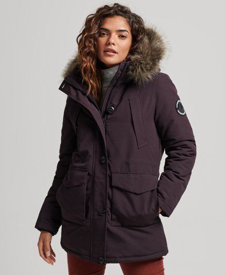 Women's Everest Parka Coat Purple / Plum - Size: 8