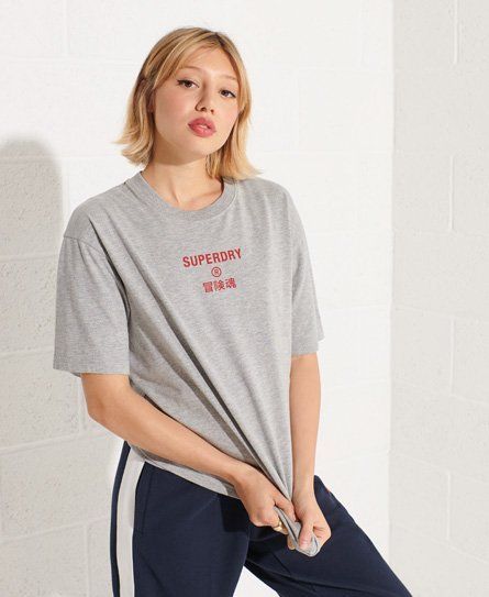 Women's Corporate Logo T-Shirt Grey / Grey Marl - Size: 8