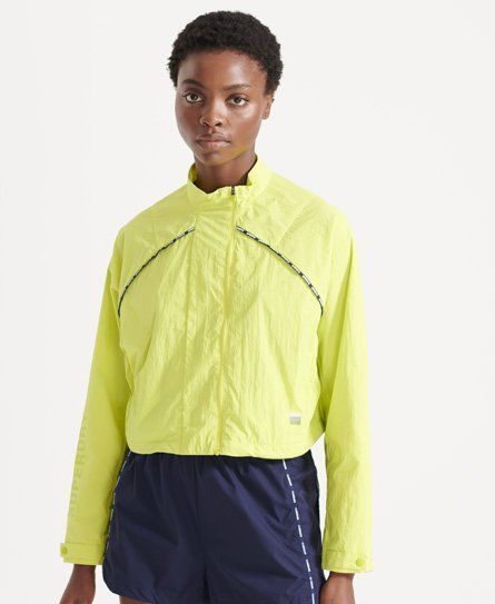 Women's Sport Run Cropped Weatherproof Coat Yellow / Sulphur Spring - Size: 12