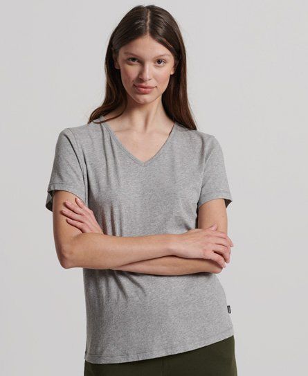 Women's Organic Cotton Lounge T-Shirt Grey / Grey Marl - Size: 10