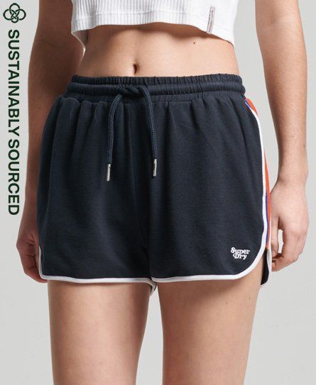 Women's Organic Cotton Vintage Stripe Racer Shorts Navy / Eclipse Navy - Size: 14