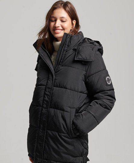 Women's Expedition Cocoon Padded Coat Black - Size: 8