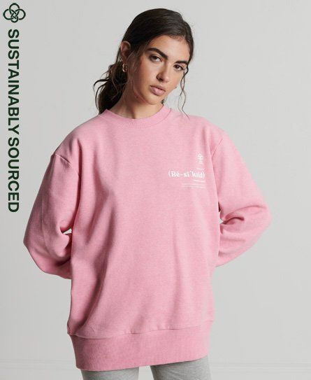 Women's Recycled Definition Crew Sweatshirt Pink / Candy Marl - Size: M/L