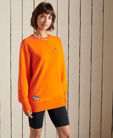 Women's Organic Cotton Code Essential Oversized Sweatshirt Orange / Denver Orange - Size: M