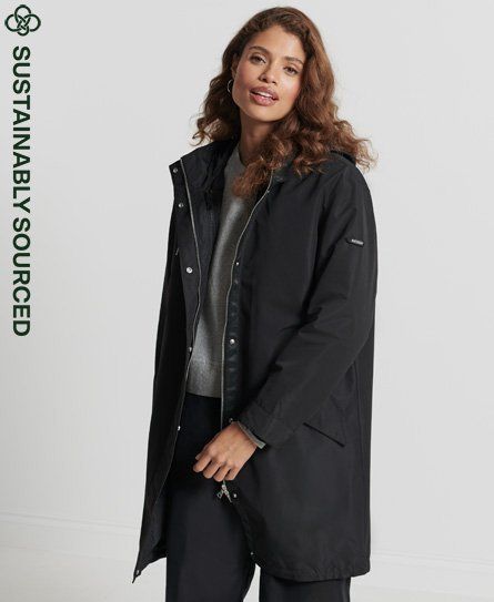 Women's 3-in-1 Fishtail Parka Coat Black - Size: 8