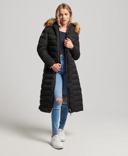 Women's Arctic Long Puffer Coat Black - Size: 8