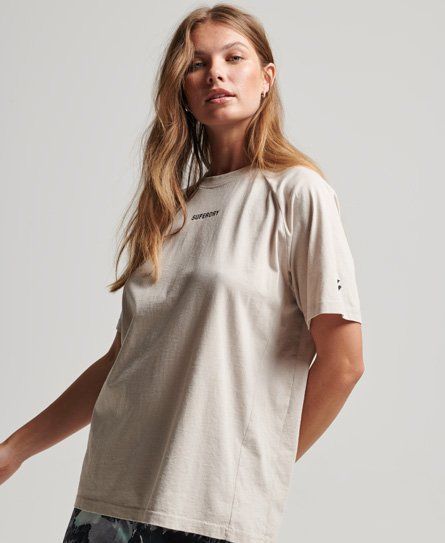 Women's Sport Organic Cotton Core Short Sleeve T-Shirt Beige / Chateau Gray - Size: 10