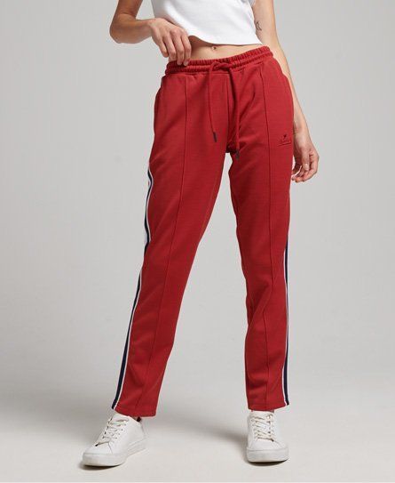 Women's Tricot Track Trousers Red - Size: 10