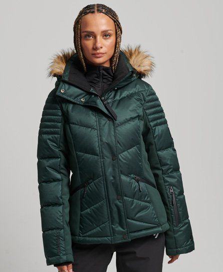 Women's Sport Snow Luxe Puffer Jacket Green / Eagle Green - Size: 10