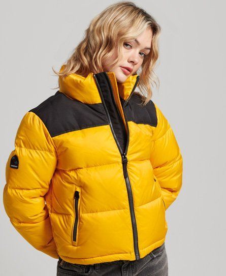 Women's Sportstyle Code Puffer Jacket Yellow / Explorer Yellow - Size: 14