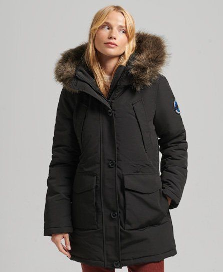Women's Everest Parka Coat Black / Jet Black - Size: 8