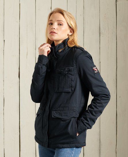Women's Classic Rookie Borg Jacket Navy / Washed Navy - Size: 8