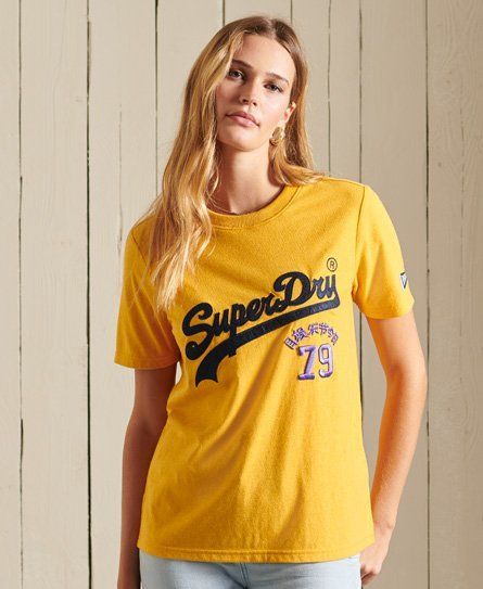 Women's Vintage Logo Source T-Shirt Yellow / Turmeric Marl - Size: 8