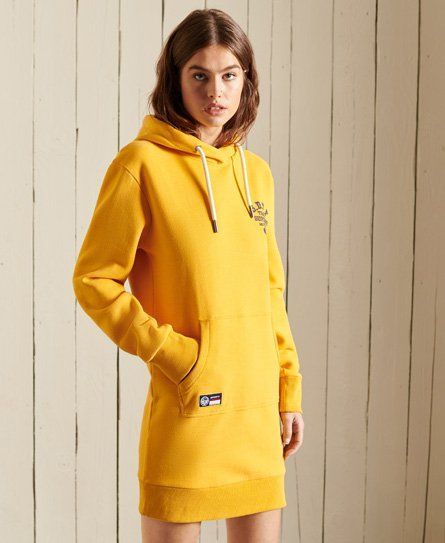 Women's Track & Field Hoodie Dress Yellow / Turmeric Marl - Size: 8