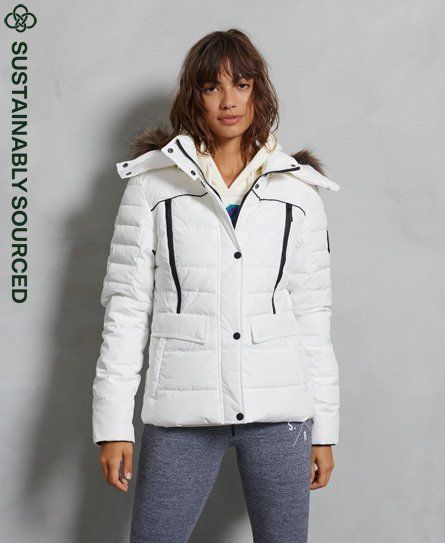 Women's Glacier Padded Jacket White - Size: 10