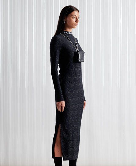 Women's Sdx Limited Edition Sdx Jacquard Mesh Dress Black - Size: S/M