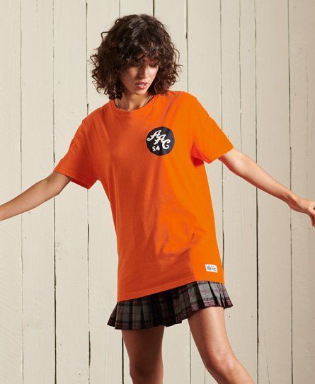 Women's Loose Fit Aac Graphic Lightweight T-Shirt Orange / Denver Orange - Size: M