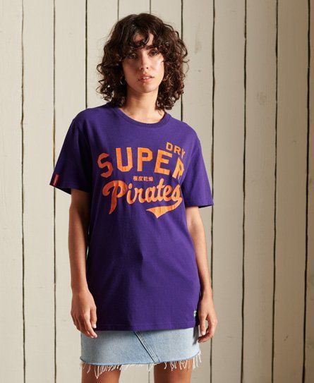 Women's Loose Fit Collegiate T-Shirt Purple / Lex Purple - Size: M