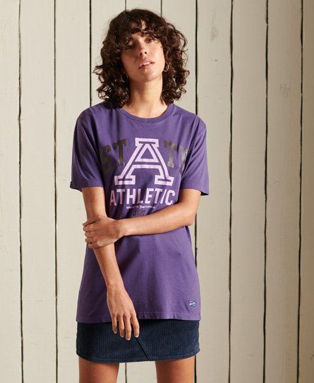 Women's Loose Fit Collegiate State T-Shirt Purple / Lex Purple - Size: S