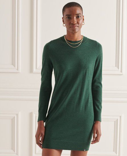 Women's Studios Merino Knit Mini Dress Green / Forest Green Marl - Size: 10