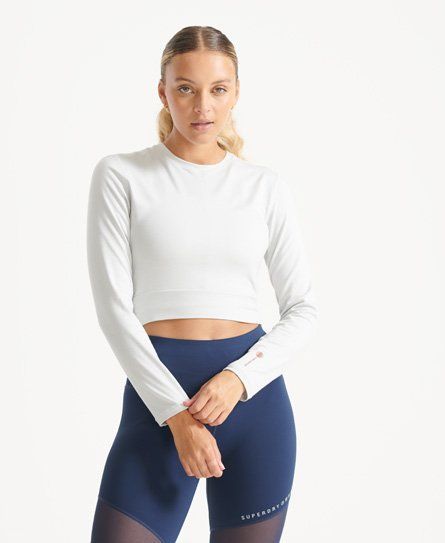 Women's Sport Flex Wrap Long Sleeve Top Grey / Soft Grey - Size: 12