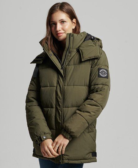 Women's Expedition Cocoon Padded Coat Green / Dark Moss - Size: 10