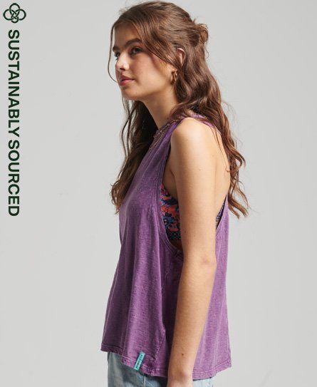 Women's Organic Cotton Vintage Surf Ranchero Vest Purple / Grape Jam - Size: 10