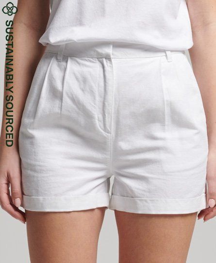 Women's Studios Linen Shorts White / Optic - Size: 8