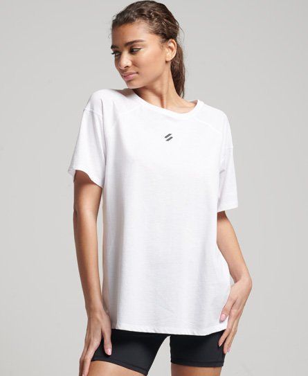 Women's Sport Run Short Sleeve T-shirt White - Size: 12