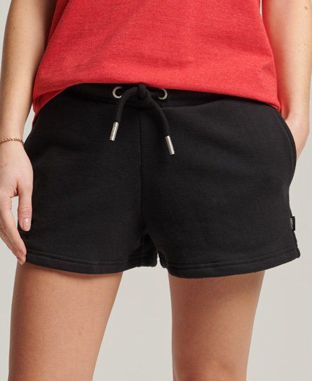 Women's Organic Cotton Vintage Logo Jersey Shorts Black - Size: 16