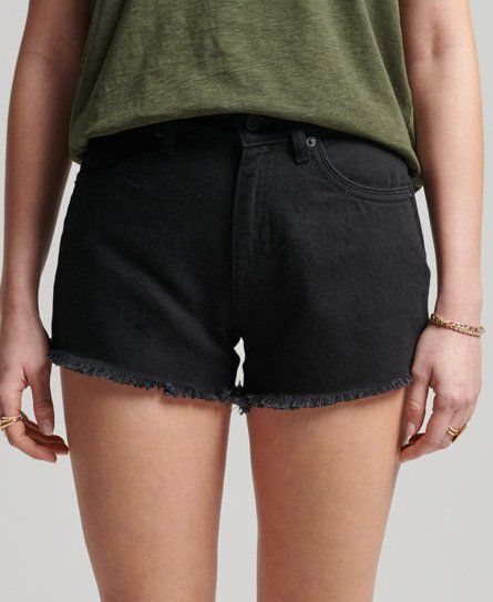 Women's Organic Cotton Studios High Rise Denim Shorts Black - Size: 30