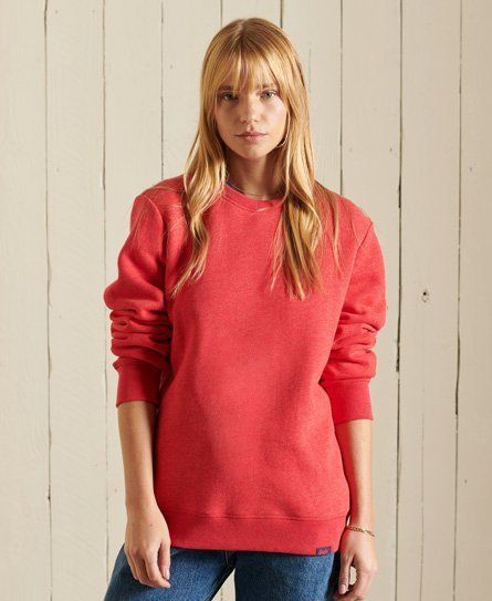 Women's Vintage Logo Crew Sweatshirt Red / Papaya Red Marl - Size: 10