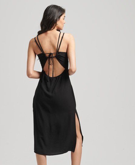 Women's Vintage Cami Strappy Dress Black - Size: 6