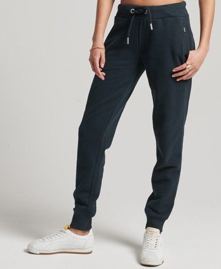 Women's Organic Cotton Vintage Logo Embroidered Joggers Navy / Eclipse Navy - Size: 14